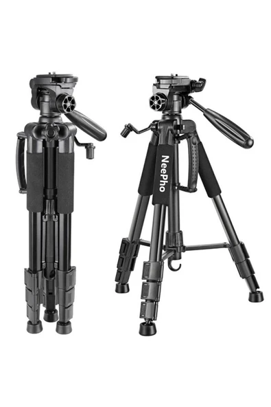Neepho Profesyonel 175 cm Dslr ve Cep Telefon Tripod  Bluetooth Kumanda Telefon Tutacaklı - 2