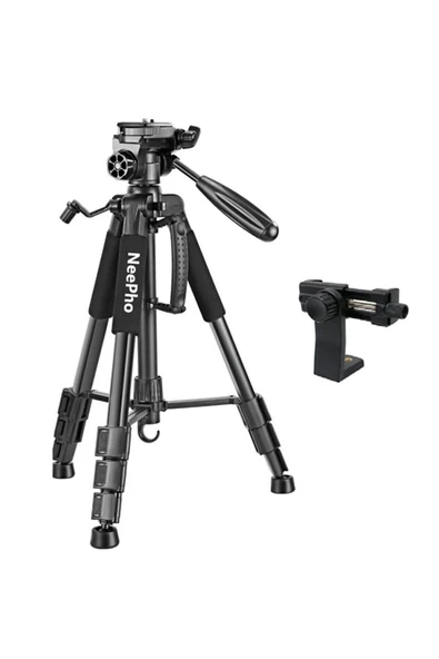 Neepho Profesyonel 175 cm Dslr ve Cep Telefon Tripod  Bluetooth Kumanda Telefon Tutacaklı - 3