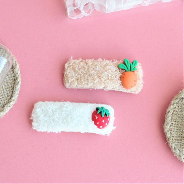 2'li Peluş Toka Şirin Meyveler