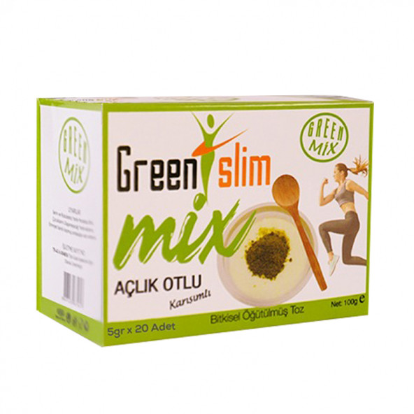Slim Mix Açlık Otu İçeren Bitkisel Toz 5 gr. x 20 şase Green Slim