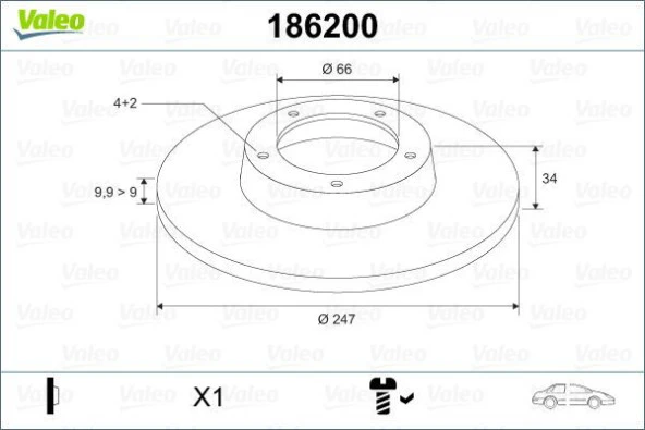 VALEO ÖN FREN AYNASI P106 91-05 306 93-01 206 98-00 SAXO 96-04 C15 84-00 ZX 91-97 247.