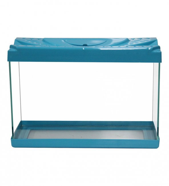 Girist Pet Renkli Led Işıklı Büyük Akvaryum 35 cm Mavi