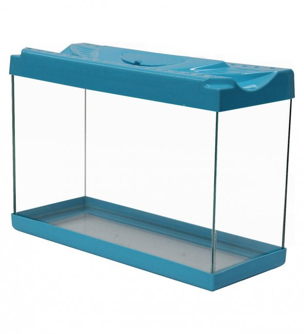 Girist Pet Renkli Led Işıklı Büyük Akvaryum 35 cm Mavi - 2