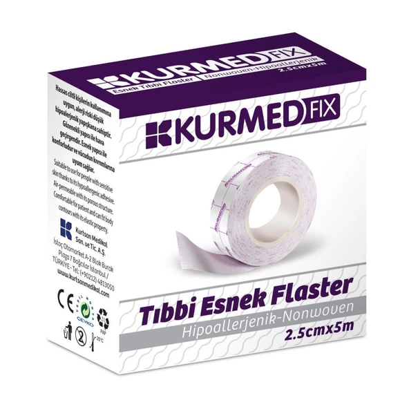 Kurmed Fix Tıbbi Esnek Flaster 2,5 cmX5m