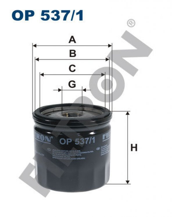 FILTRON OP537.1-YAĞ FİLTRESİ FIAT PANDA II 169A 1.1 54HP 03