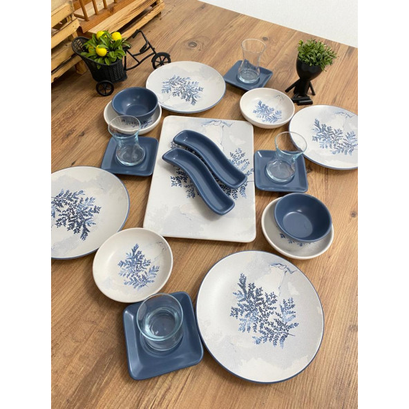 Keramika Takım Kahvaltı Blue Magıc 21 Parça 4 Kişilik - 3
