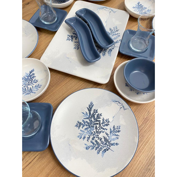 Keramika Takım Kahvaltı Blue Magıc 21 Parça 4 Kişilik - 4