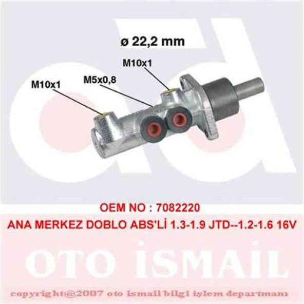 CIFAM 202354-ANA MERKEZ DOBLO 1.3/1.9 JTD-1.2-1.6 16V 01 22.2mm
