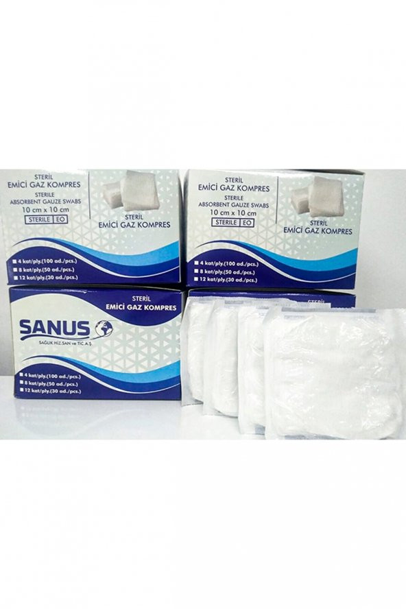 Steril Emici Gaz Kompres 7,5*7,5 5kutu(500 ADET) - 2