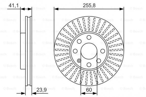 BOSCH 0986479R76-FREN DISKI ON HAVALI 256MM OPEL ASTRA G 1.4I 1.6I (09/97-08/00)