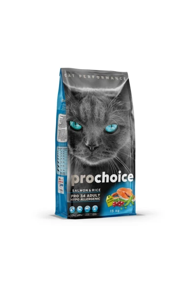 Prochoice Pro 34 Somonlu ve Pirinçli Yetişkin Kedi Maması 15 KG ürün görseli