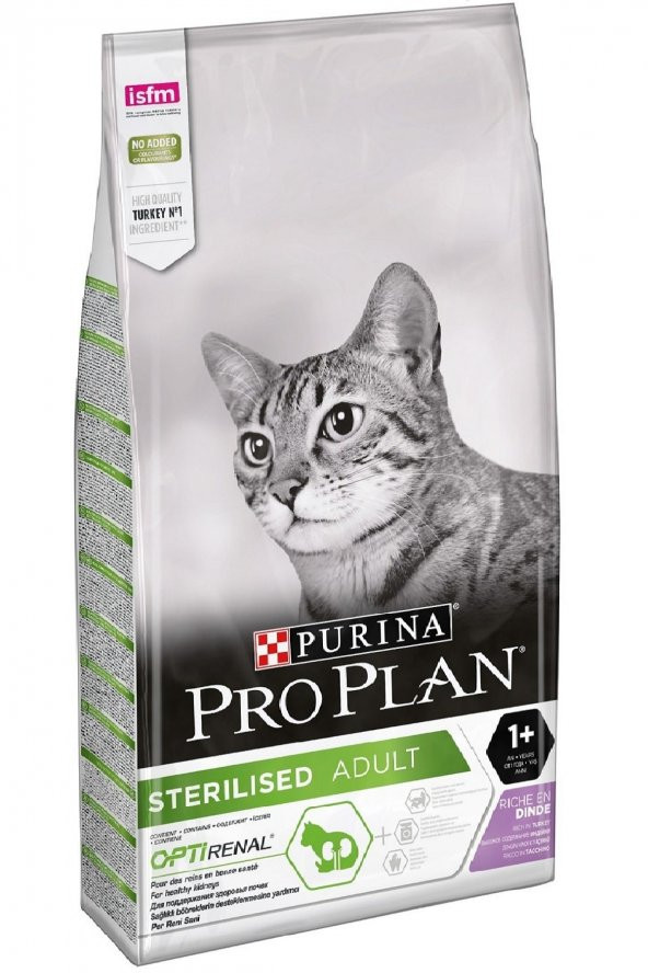 Pro Plan Sterilised Hindi Etli Kısırlaştırılmış Yetişkin Kedi Maması 10 KG ürün görseli 1