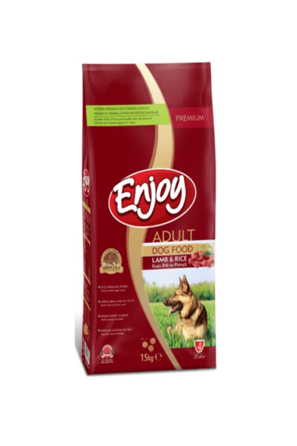 Enjoy Kuzu Etli ve Pirinçli Yetişkin Köpek Maması 15 KG