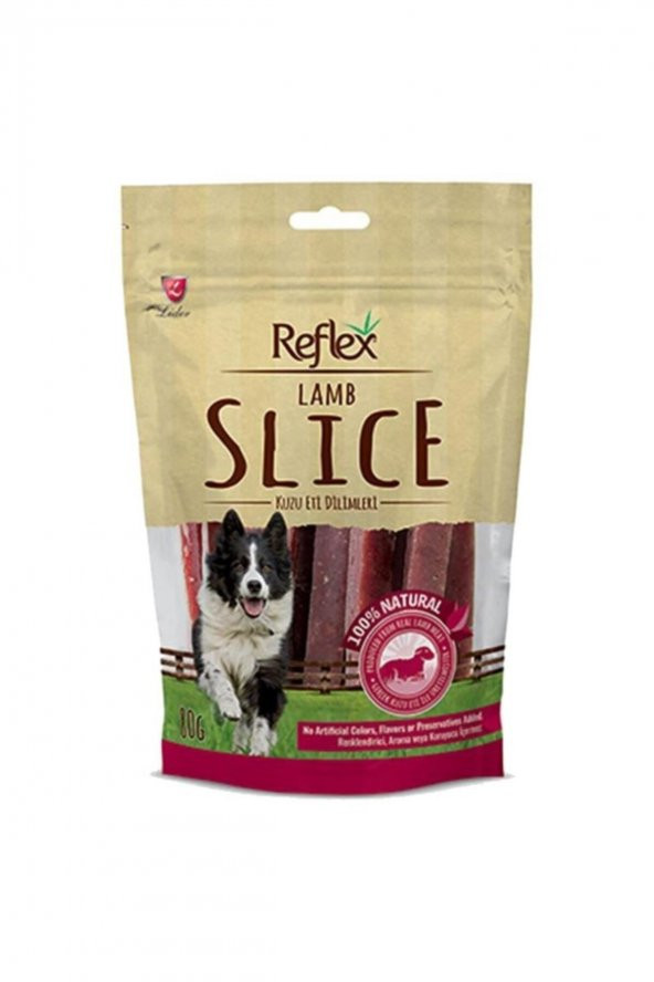 Reflex Lamb Slice Kuzu Eti Dilimleri Doğal Köpek Ödülü 80 G