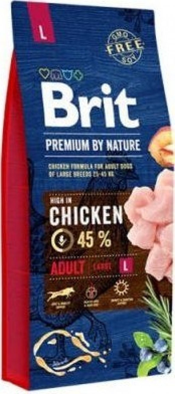 Brit Premium Large Tavuklu Büyük Irk Yetişkin Köpek Maması 15 KG ürün görseli