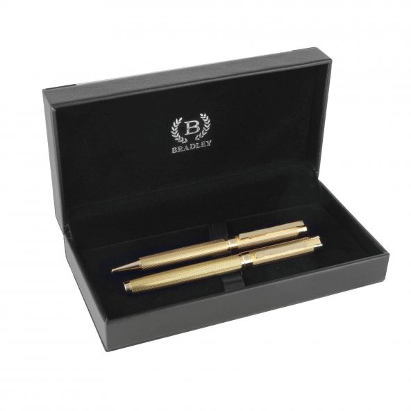 Bradley Gold Metal Tükenmez ve Roller Kalem Seti - 2