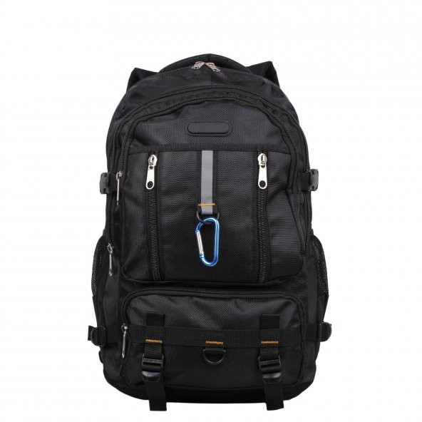 Bagacar IZDAG Siyah Siyah Seyahat Sırt Çantası 60 LT 17" Laptop Bölmeli - 2