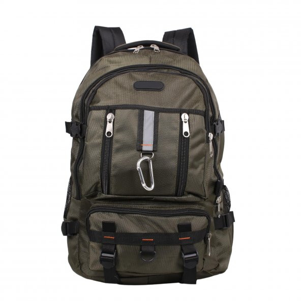 Bagacar IZDAG Haki Seyahat Sırt Çantası 60 LT 17" Laptop Bölmeli - 3