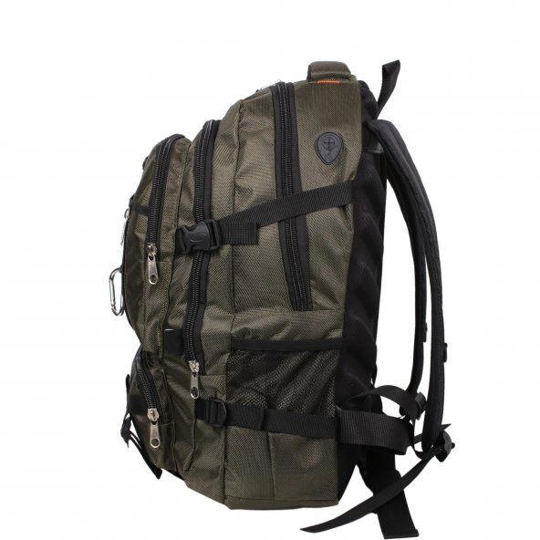 Bagacar IZDAG Haki Seyahat Sırt Çantası 60 LT 17" Laptop Bölmeli - 6