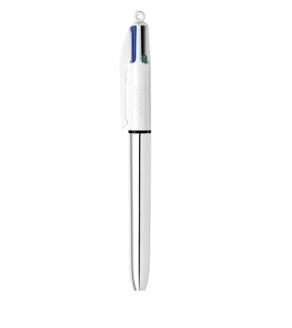 Bic Tükenmez Kalem 4 Colours Shine Gövde Gümüş