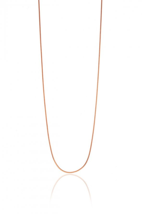 Gümüş rose italyan yılan zincir kolye ürün görseli 1