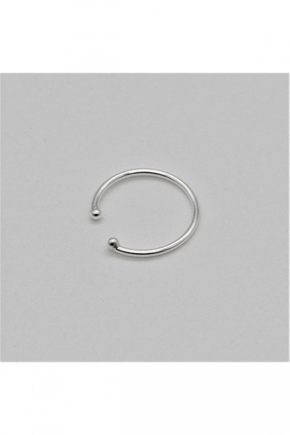 925 Ayar Gümüş Halka Burma Hızma Burun Piercing Nose Ring - 2