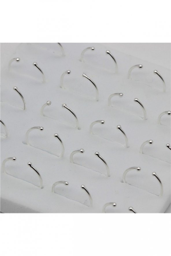 925 Ayar Gümüş Halka Burma Hızma Burun Piercing Nose Ring - 3