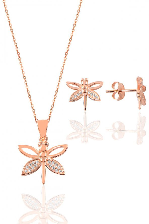 Gümüş rose yusufçuk modeli ikili set - 1