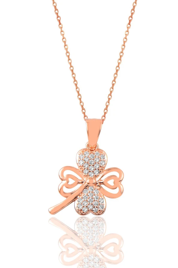 Gümüş  rose yonca modeli ikili set SGTL9088 - Resim 2