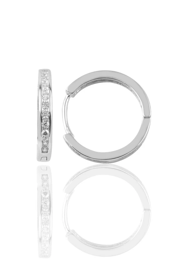 Gümüş zirkon taşlı halka küpe SGTL9188 ürün görseli