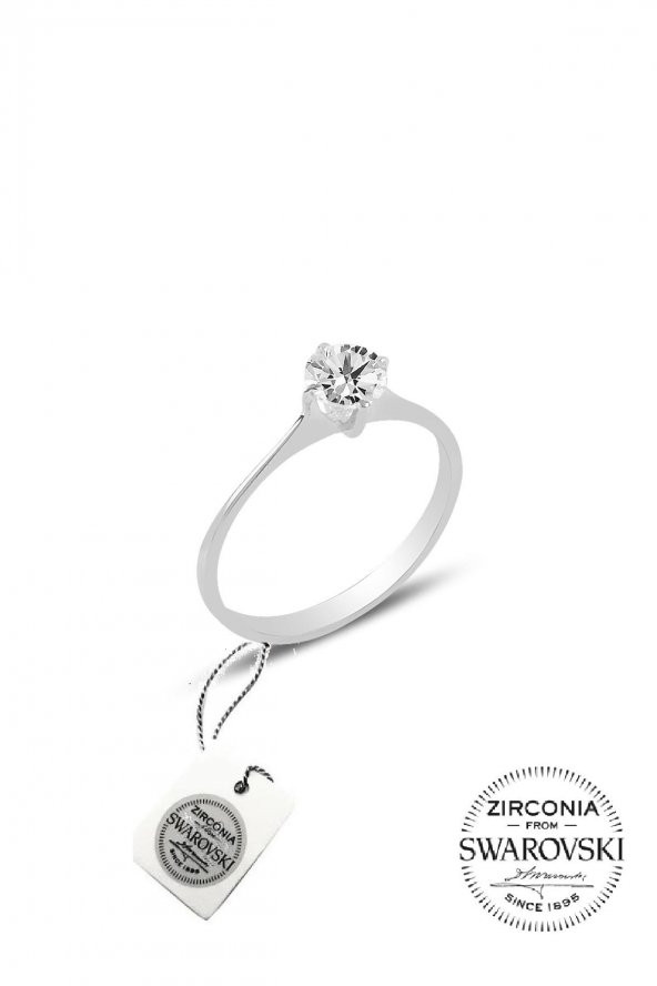 Gümüş Swarovski tek taş modeli üçlü set SGTL20507 - Resim 4