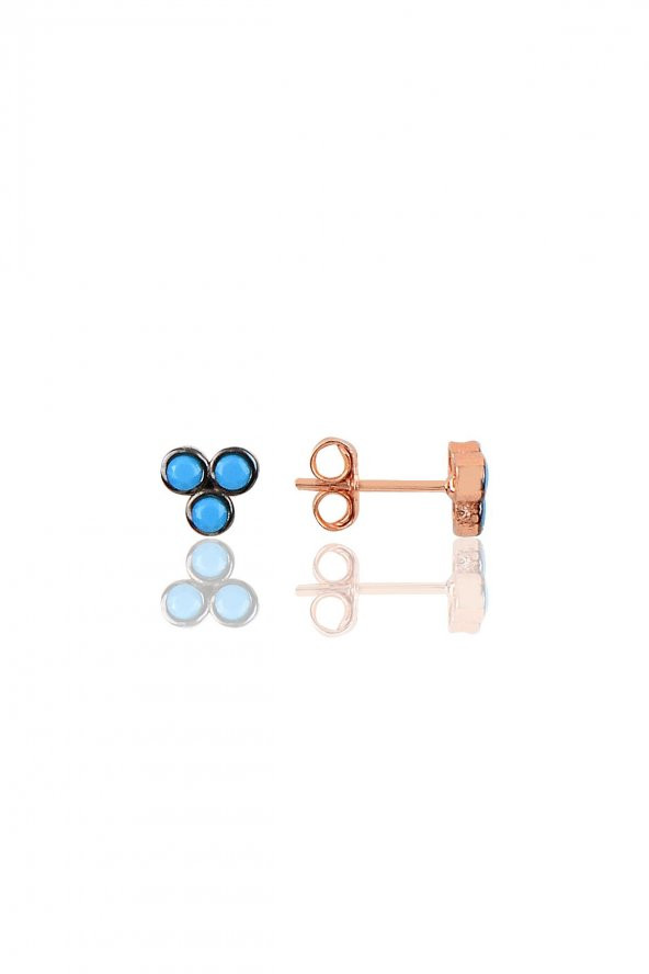 Gümüş mini tria küpe