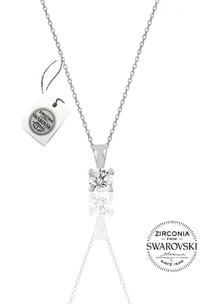 Gümüş Swarovski tek taş modeli üçlü set SGTL20503A - Resim 3