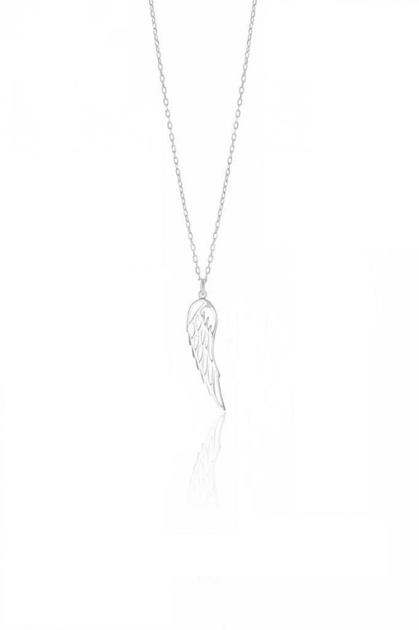 Gümüş  kanat modeli kolye ürün görseli 1