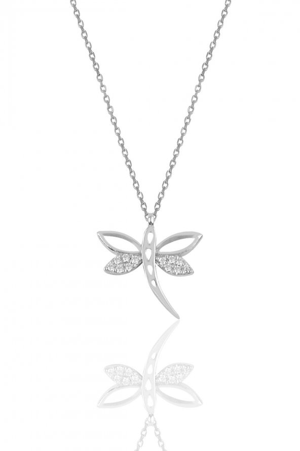 Gümüş pırlanta modeli yusufçuk kolye ürün görseli