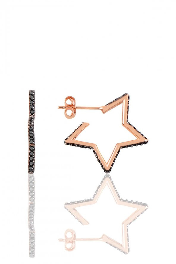Gümüş star küpe