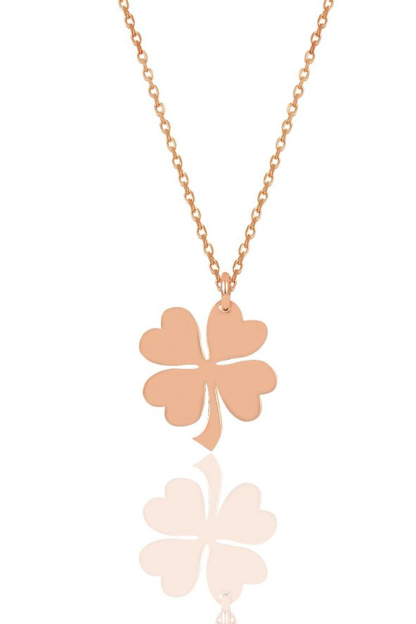 Gümüş yonca modeli kolye ürün görseli 1