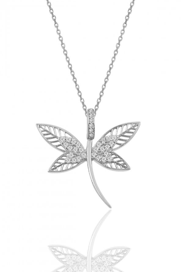 Gümüş pırlanta modeli yusufçuk kolye