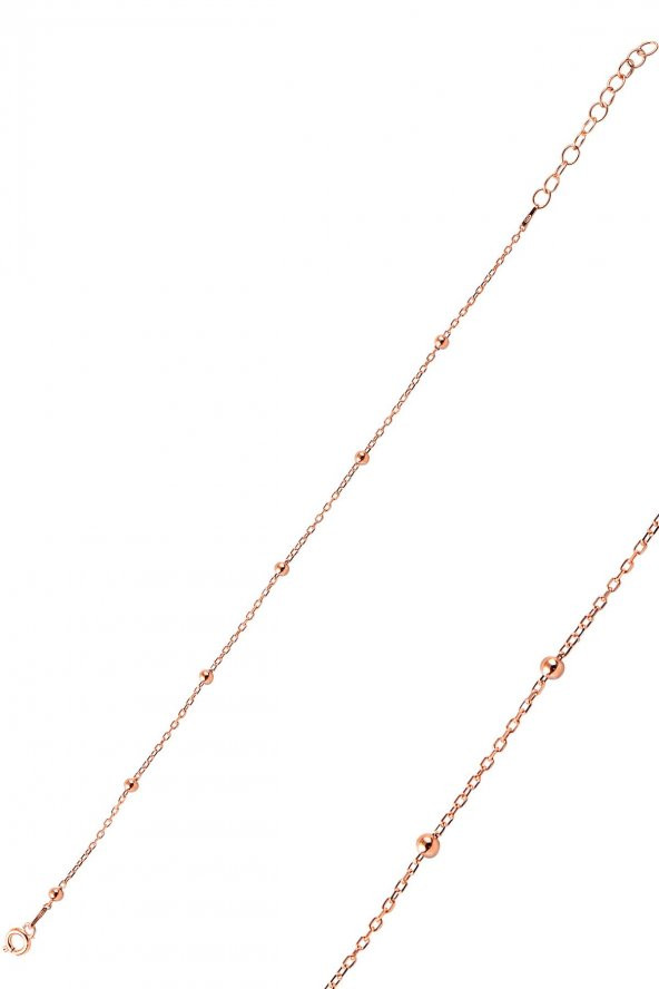 Gümüş rose top top halhal - 1
