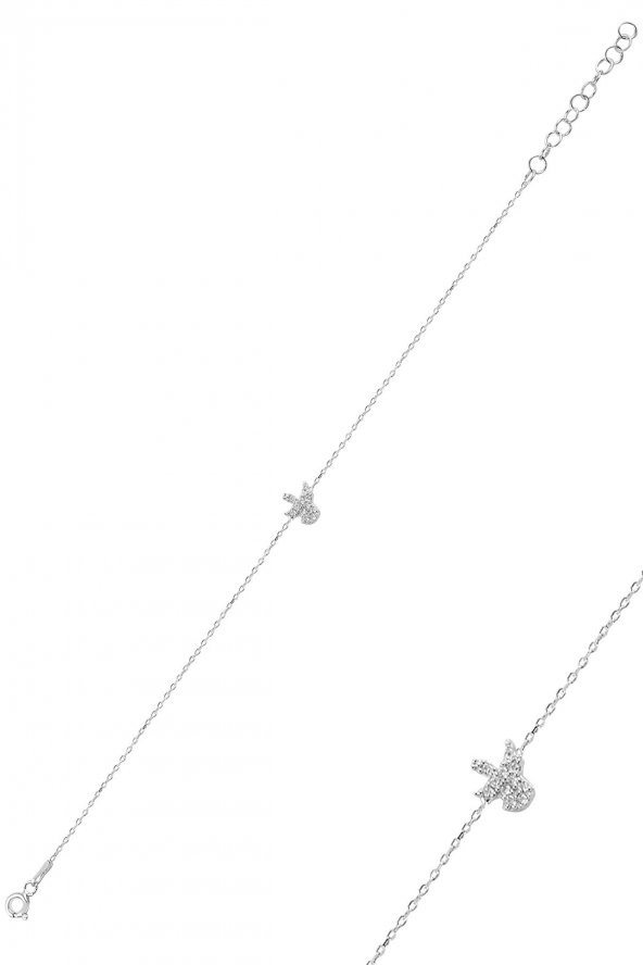 Gümüş kanat modeli bileklik ürün görseli