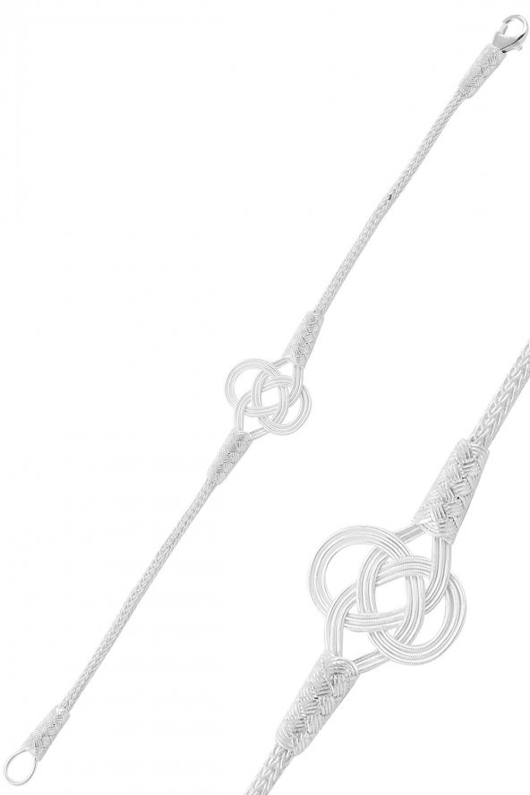 Gümüş beyaz kazaziye bileklik ürün görseli