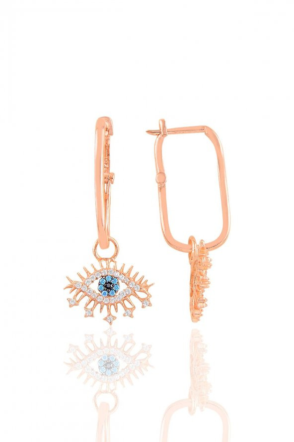 Gümüş rose lareyn göçmen küpe ürün görseli