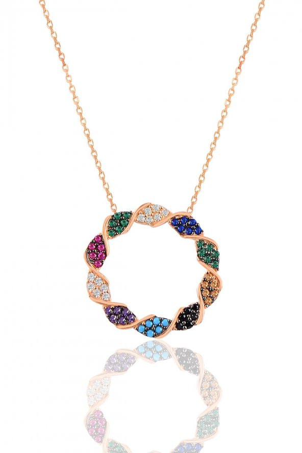 Gümüş sevgi çemberi kolye ürün görseli