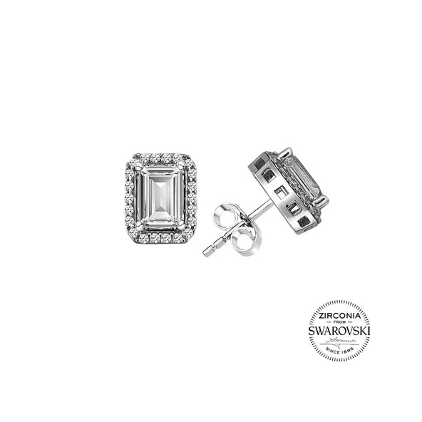 Gümüş Swarovski baget taşlı pırlanta modeli üçlü set SGTL20519SETA - Resim 3