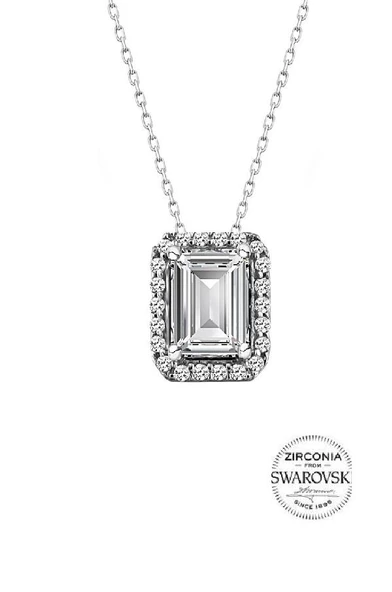 Gümüş Swarovski baget taşlı pırlanta modeli üçlü set SGTL20519SETA - Resim 4