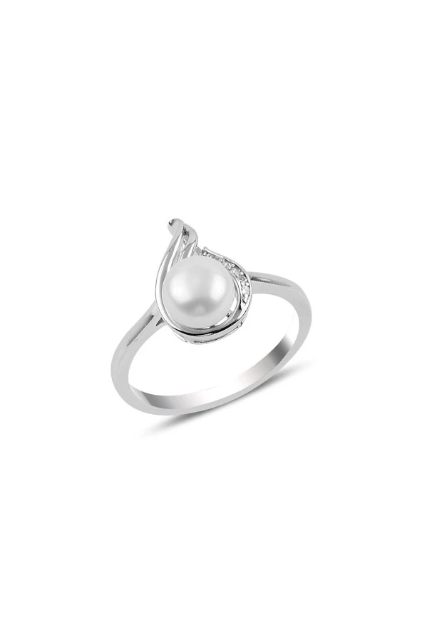 Gümüş damla modeli incili yüzük SGTL10104 SGTL10104 ürün görseli