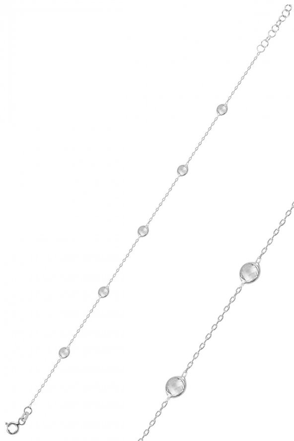 Gümüş rodyumlu sıra taşlı bileklik ürün görseli