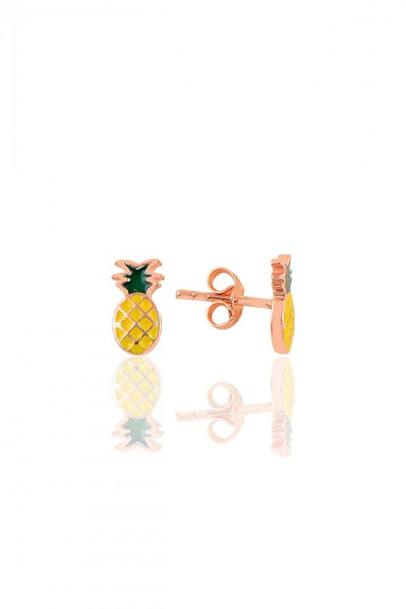 Gümüş  ananas küpe - 1