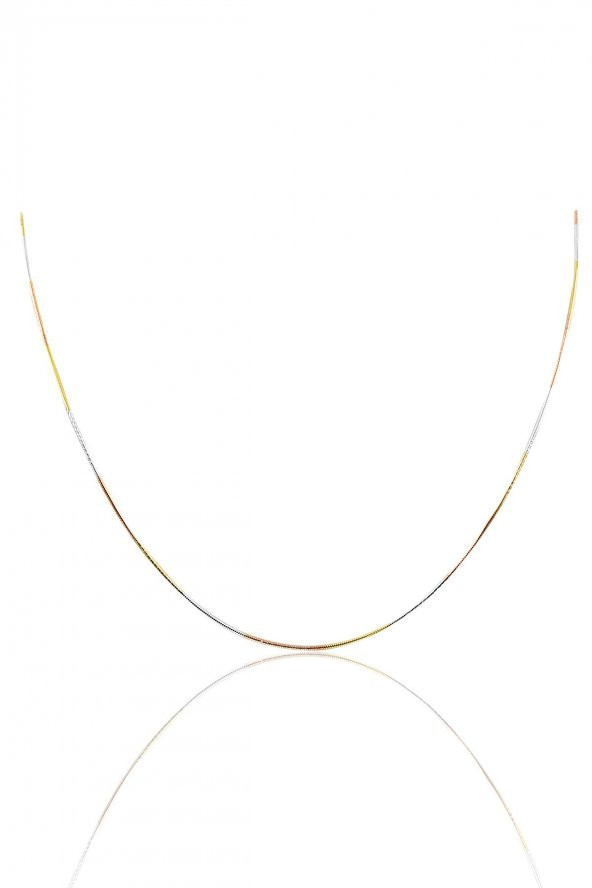 Gümüş renk akımı italyan yılan modeli zincir ürün görseli 1