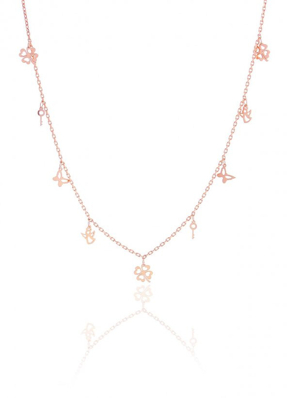 Gümüş rose kısmet şans kolyesi ürün görseli 1